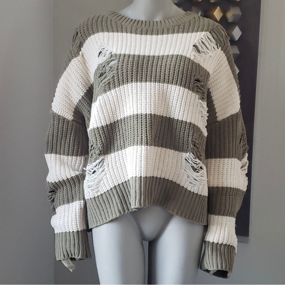 Oversized, Distressed POL Sweater!